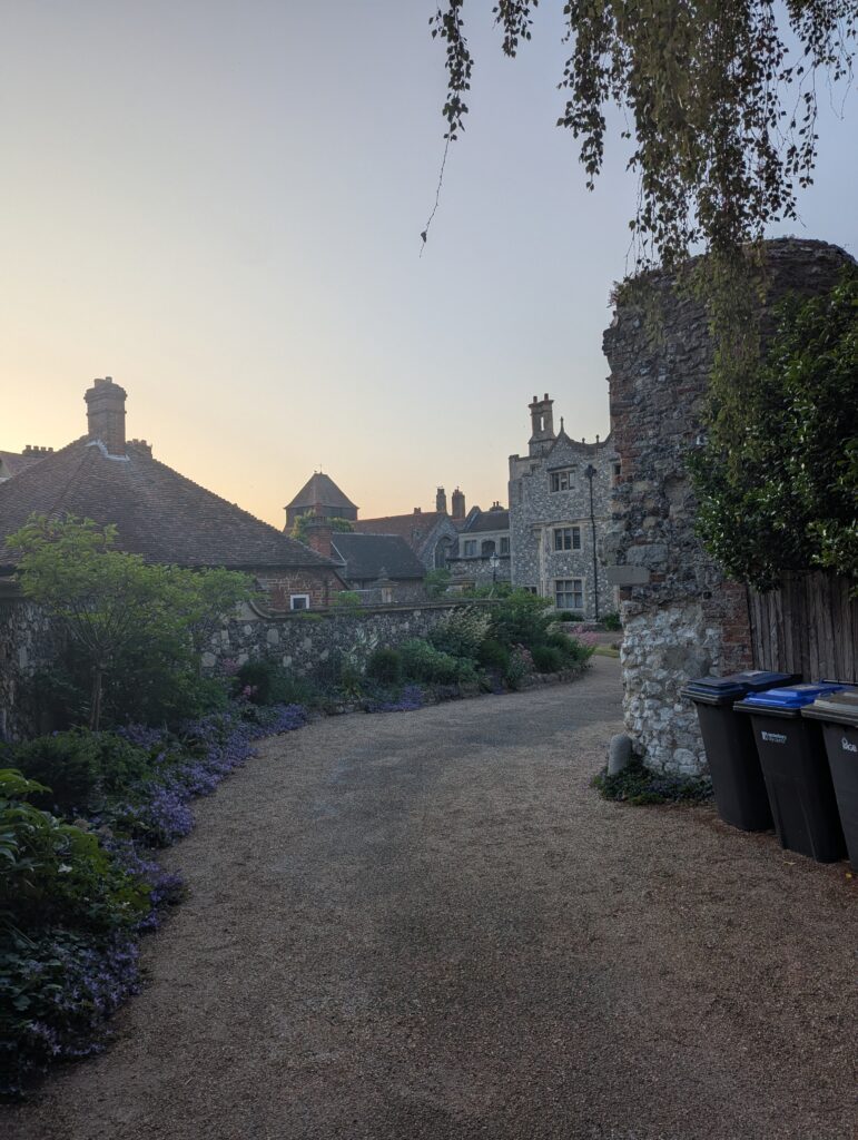 A manor alongside Canterbury Cathedral.