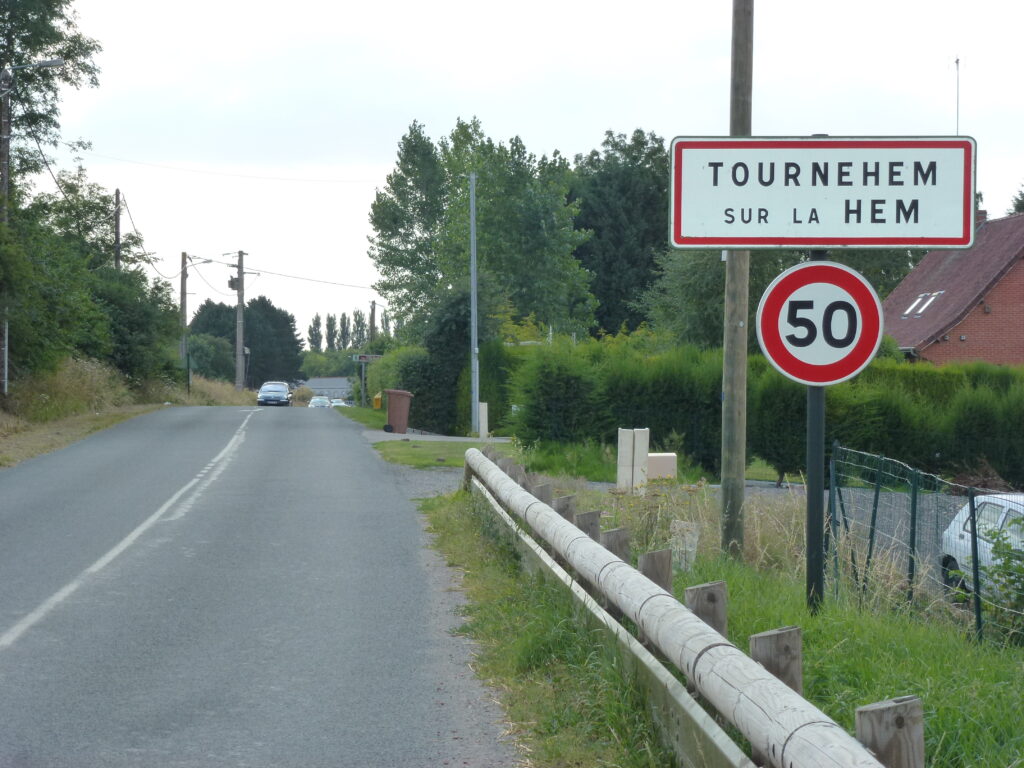 A sign of Tourneham sur la Hem