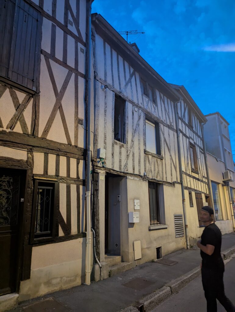 Timber-framed building.
