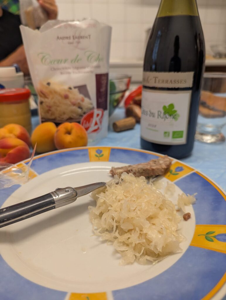 Sauerkraut on a plate.